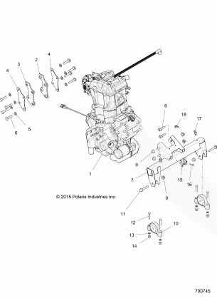 ENGINE ENGINE and TRANSMISSION MOUNTING - R16RDA57A1 / B1 (700745)