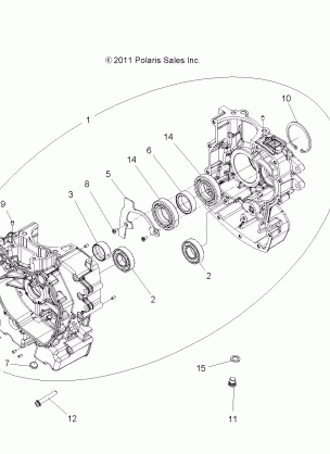 ENGINE CRANKCASE - R16RTA57A1 / A4 / A9 / B1 / B4 / B9 / EAP / EBP (49RGRCRANKCASE12RZR570)