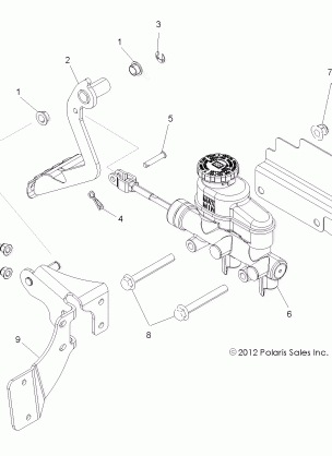 BRAKES PEDAL and MASTER CYLINDER - R16RTA57A1 / A4 / A9 / B1 / B4 / B9 / EAP / EBP (49RGRBRAKEFOOT13900XP)