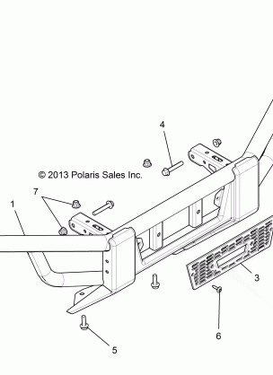 CHASSIS FRONT BUMPER - R16RVA57A1 / B1 / E57A9 / B9 (49RGRBUMPER14CREW)