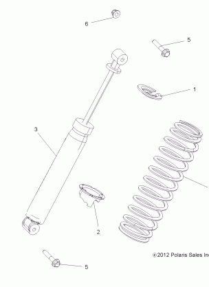 SUSPENSION REAR SHOCK - R16RVA57A1 / B1 / E57A9 / B9 (49RGRSHOCKRR13900XP)