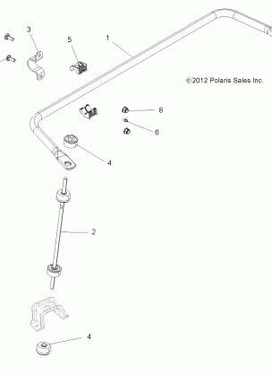 SUSPENSION TORSION BAR REAR - R16RVA57A1 / B1 / E57A9 / B9 (49RGRSTABILIZERRR13900XP)