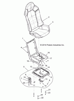 BODY SEAT ASM. AND SLIDER - Z16VAE87AR / AU / AL / A9 (49RGRSEAT15RZR900)