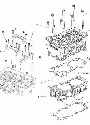 ENGINE CYLINDER and HEAD - Z16VA87 ALL OPTIONS (49RGRCYLINDER15RZR900)