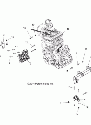 ENGINE ENGINE MOUNTING - Z16VA87 ALL OPTIONS (49RGRENGINEMTG15RZR900)