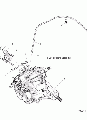 DRIVE TRAIN MAIN GEARCASE MOUNTING - Z16VA87 ALL OPTIONS (49RGRTRANSMTG14RZR1000)