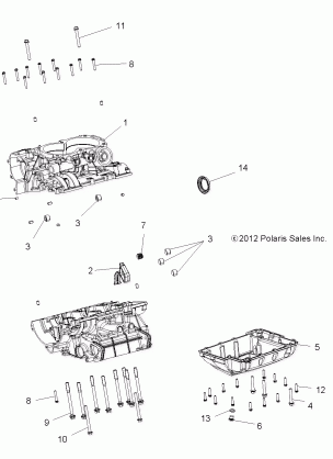 ENGINE CRANKCASE - Z16VBA87A2 / AB / L2 / E87AB / AR / LB / AE / AS (49RGRCRANKCASE13900XP)