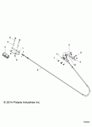 BRAKES PARKING BRAKE - Z16VBE87FR / JR (700054I)