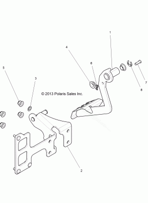 BRAKES PEDAL AND MASTER CYLINDER - Z16VBE87FR / NR / JR (49RGRBRAKEFOOT14RZR1000)