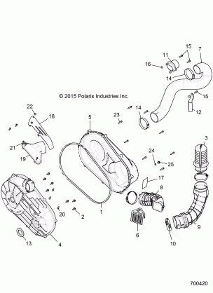 DRIVE TRAIN CLUTCH COVER AND DUCTING - Z16VBE99AK / AW / AB (700420)