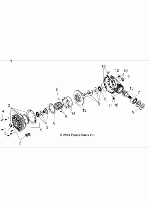 DRIVE TRAIN FRONT GEARCASE - Z16VBE99AK / AW / AB (49RGRTRANS151000XP)