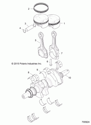 ENGINE CRANKSHAFT and PISTON - Z16VCE87AB / AR / AE / AS (700924)