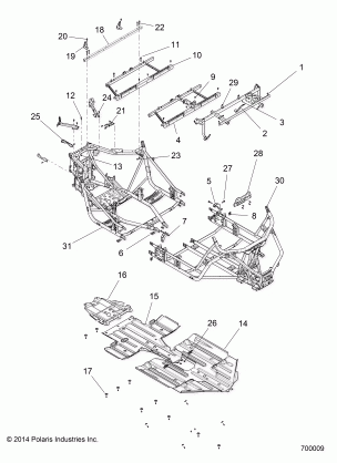 CHASSIS MAIN FRAME AND SKID PLATE - Z16VCE87AB / AR / AE / AS (700009)