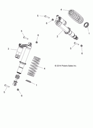 SUSPENSION FRONT SHOCK MOUNTING - Z16VCE87AB / AR / AE / AS (49RGRSHOCKMTG15RZR900)