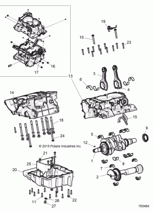 ENGINE CRANKCASE AND CRANKSHAFT - Z16VDE92AE / AH / AV / AS / AW / N8 (700464)