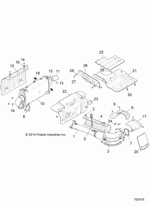 ENGINE EXHAUST SYSTEM - Z16VDE92AE / AH / AV / AS / AW / N8 (700475)