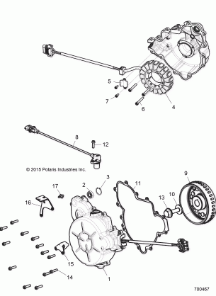 ENGINE STATOR AND FLYWHEEL - Z16VDE92AE / AH / AV / AS / AW / N8 (700467)