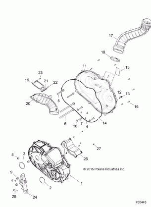 DRIVE TRAIN CLUTCH COVER AND DUCTING - Z16VDE92AE / AH / AV / AS / AW / N8 (700443)