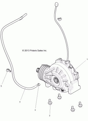 DRIVE TRAIN FRONT GEARCASE MOUNTING - Z16VDE92AE / AH / AV / AS / AW / N8 (49RGRGEARCASEMTG14RZR1000)