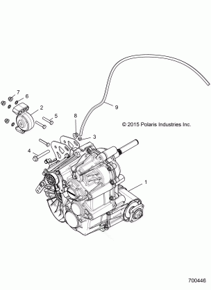 DRIVE TRAIN MAIN GEARCASE MOUNTING - Z16VDE92AE / AH / AV / AS / AW / N8 (700446)