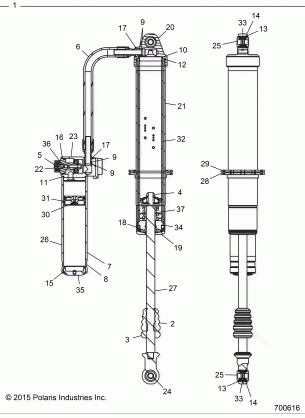 SUSPENSION REAR SHOCK - Z16VDE92AE / AH / AV / AS / AW / N8 (700616)