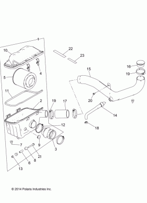 ENGINE AIR INTAKE SYSTEM - R16RCA57A1 / A4 / B1 / B4 (49RGRAIRBOX15570)