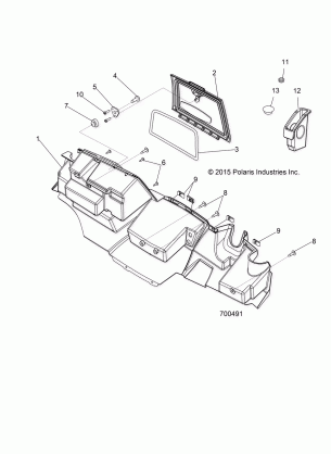 BODY GLOVE BOX STORAGE - R16RCA57A1 / A4 / B1 / B4 (700491)