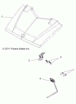 BODY HOOD LATCH - R16RCA57A1 / A4 / B1 / B4 (49RGRLATCH12CREW)