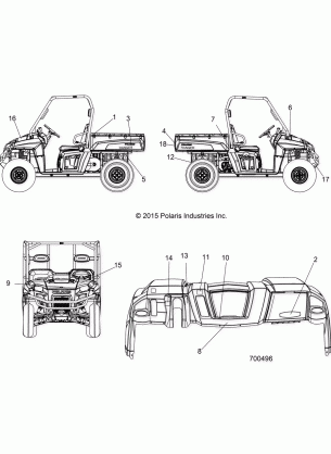 BODY DECALS - R16RCA57A1 / A4 / B1 / B4 (700496)