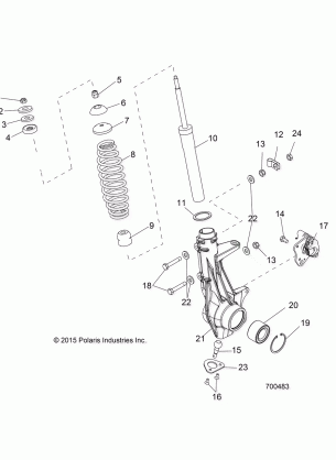 SUSPENSION FRONT STRUT - R16RCA57A1 / A4 / B1 / B4 (700483)