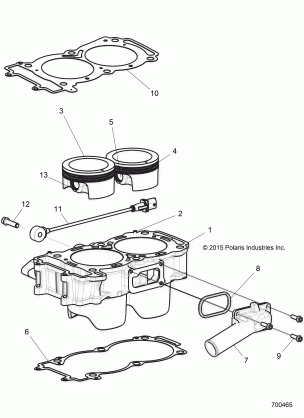 ENGINE CYLINDER AND PISTON - Z16VDE92NH (700465)