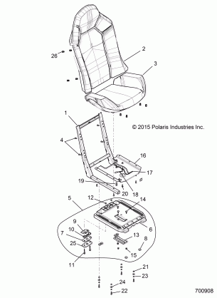 BODY SEAT ASM. AND SLIDER - Z16VDE92NH (700908)