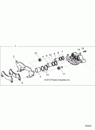 BRAKES FRONT CALIPER - Z16VDE92NH (700440)