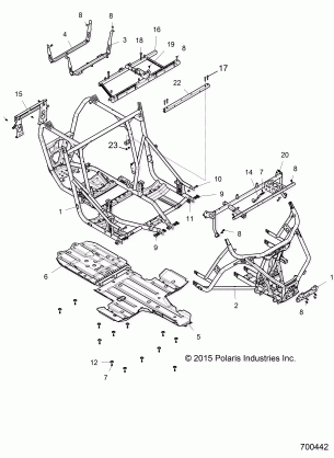 CHASSIS MAIN FRAME AND SKID PLATES - Z16VDE92NH (700442)