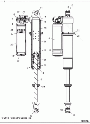 SUSPENSION FRONT SHOCK - Z16VDE92NH (700615)