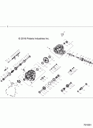 DRIVE TRAIN MAIN GEARCASE INTERNALS - Z16VDE92NH (701051)