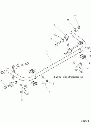 SUSPENSION STABILIZER BAR REAR - Z16VDE92NH (700474)