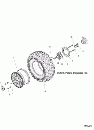 WHEELS REAR - Z16VDE92NH (700296)