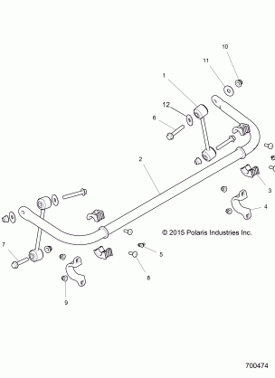 SUSPENSION STABILIZER BAR REAR - Z16VDE92NH / NW (700474)