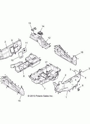 BODY FLOOR and ROCKER PANELS - Z16VDE99AF / AM / LM / AS / M99AM (49RGRFLOOR14RZR1000)