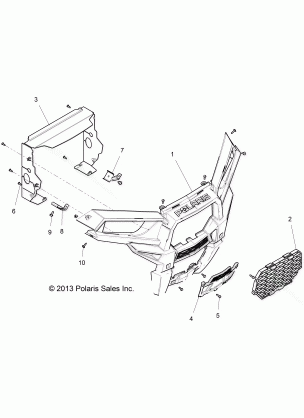 BODY FRONT BUMPER - Z16VDE99AF / AM / LM / AS / M99AM (49RGRBUMPER14RZR1000)