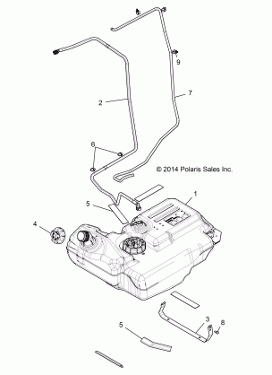 BODY FUEL TANK - Z16VDE99AF / AM / LM / AS / M99AM (49RGRFUEL14RZR1000)