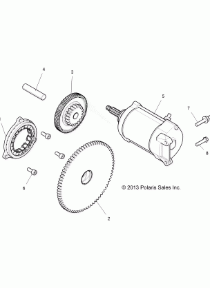 ENGINE STARTER - Z16VDE99AF / AM / LM / AS / M99AM (49RGRSTARTER14RZR1000)