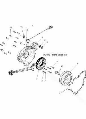 ENGINE STATOR AND FLYWHEEL - Z16VDE99AF / AM / LM / AS / M99AM (49RGRSTATOR14RZR1000)