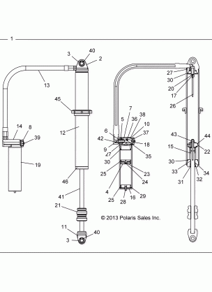 SUSPENSION REAR SHOCK - Z16VDE99AF / LM / AM / AS (49RGRSHOCKRR7044376)