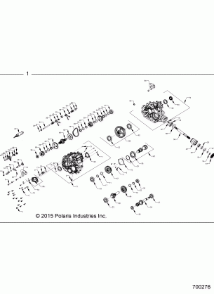 DRIVE TRAIN MAIN GEARCASE INTERNALS - Z16VDE99AF / LM / AM / AS (700276)