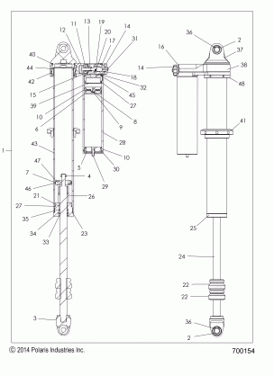 SUSPENSION REAR SHOCK - Z16VDM99AM (700154)