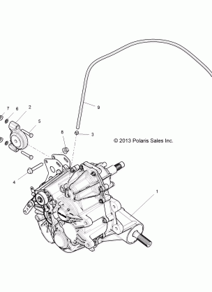 DRIVE TRAIN MAIN GEARCASE MOUNTING - Z16VDE99AF / LM / AM / AS / M99AM (49RGRTRANSMTG14RZR1000)