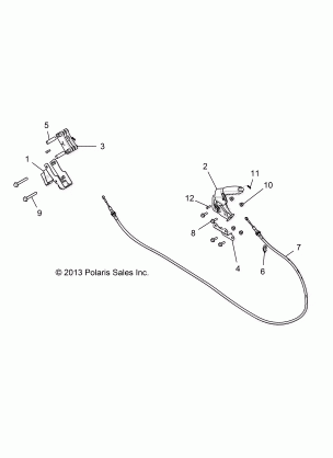 BRAKES PARKING BRAKE - Z16VDE99FM (49RGRBRAKEPARK14RZR1KI)