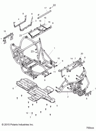 CHASSIS MAIN FRAME AND SKID PLATES - Z16VDE99FM / NM (700582)